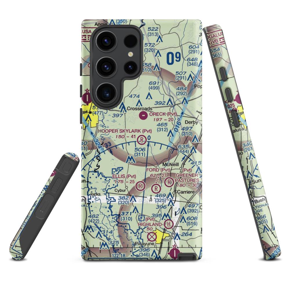Hooper Skylark Field (MS93) VFR Sectional Samsung Phone Case Samsung Galaxy S23 Ultra model shown