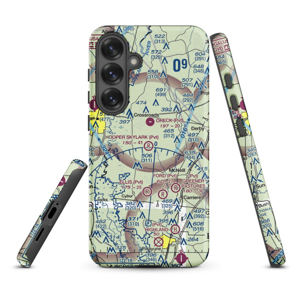 Hooper Skylark Field (MS93) VFR Sectional Samsung Phone Case Samsung Galaxy S25 Plus model shown