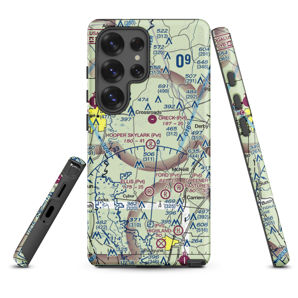 Hooper Skylark Field (MS93) VFR Sectional Samsung Phone Case Samsung Galaxy S25 Ultra model shown