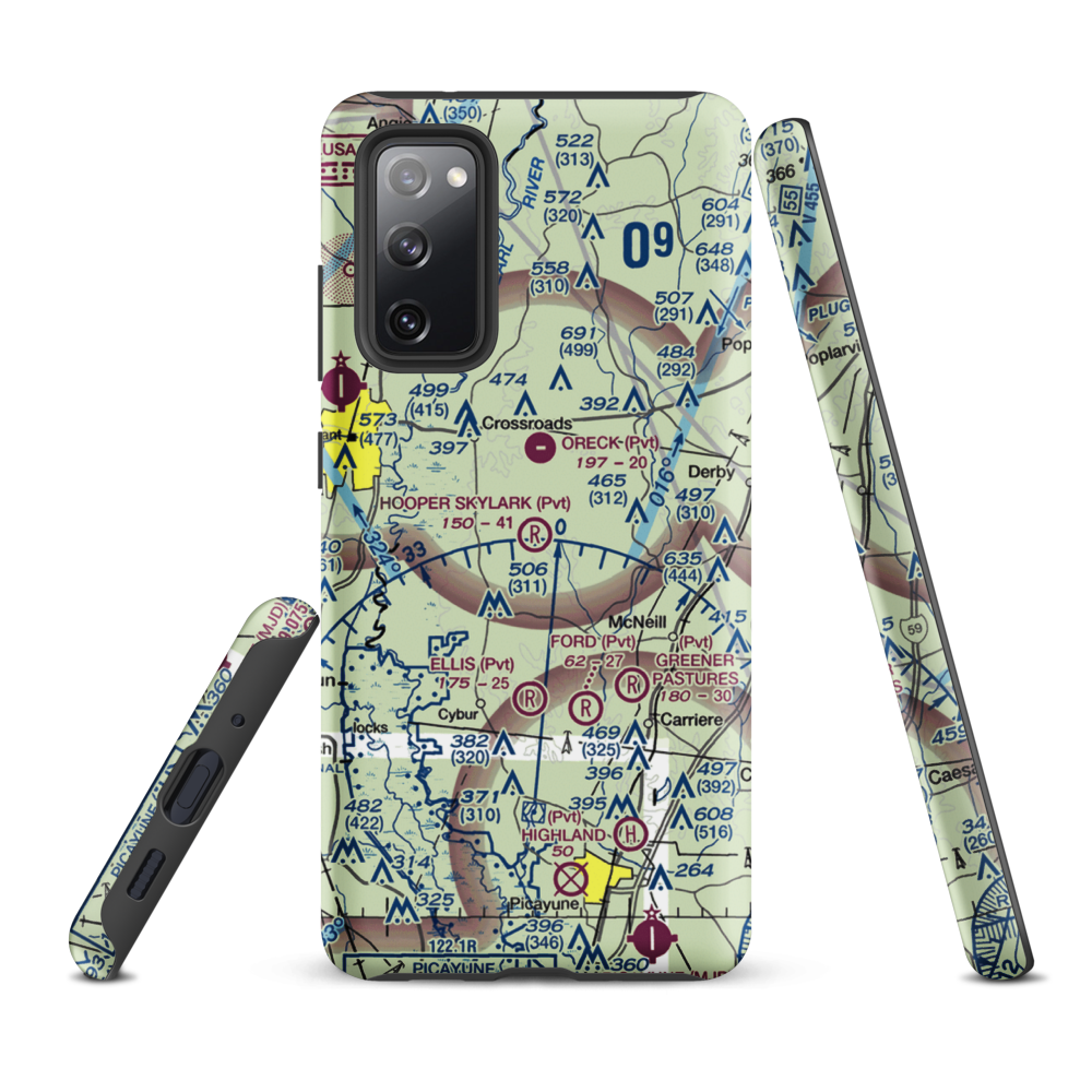 Hooper Skylark Field (MS93) VFR Sectional Samsung Phone Case Samsung Galaxy S20 FE model shown