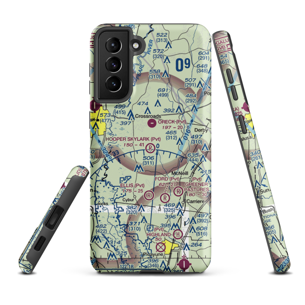 Hooper Skylark Field (MS93) VFR Sectional Samsung Phone Case Samsung Galaxy S21 FE model shown