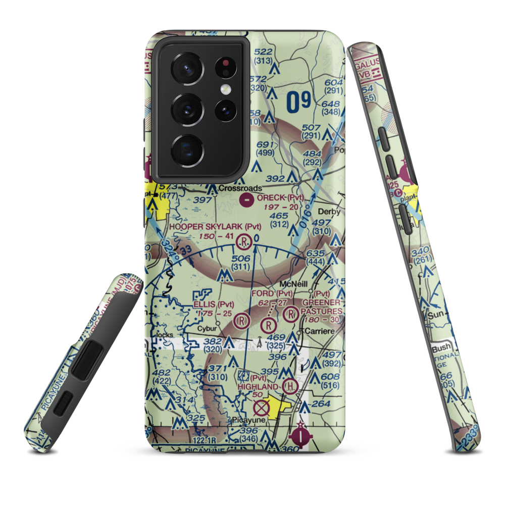 Hooper Skylark Field (MS93) VFR Sectional Samsung Phone Case Samsung Galaxy S21 Ultra model shown