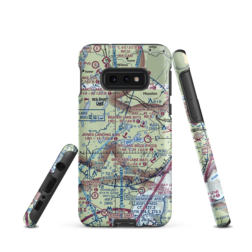 Hoppe'S Seaplane Base (86AK) VFR Sectional Samsung Phone Case Samsung Galaxy S10e model shown