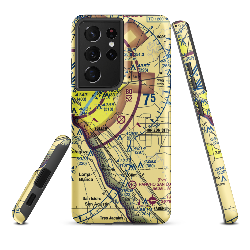 Horizon Airport (T27) VFR Sectional Samsung Phone Case Samsung Galaxy S21 Plus model shown