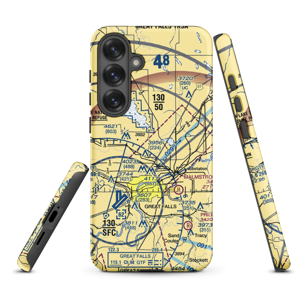 Horner Field (MT40) VFR Sectional Samsung Phone Case Samsung Galaxy S25 Plus model shown