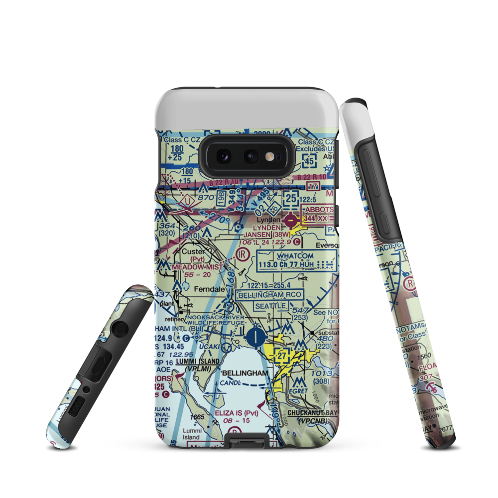Horse Fly Airport (WA88) VFR Sectional Samsung Phone Case Samsung Galaxy S10 Plus model shown