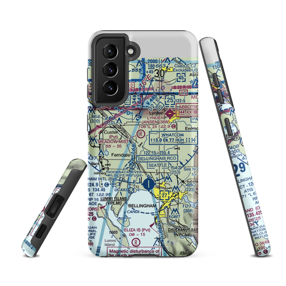 Horse Fly Airport (WA88) VFR Sectional Samsung Phone Case Samsung Galaxy S21 FE model shown