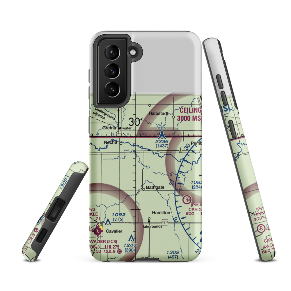 Horsley Airstrip (NA67) VFR Sectional Samsung Phone Case Samsung Galaxy S21 Ultra model shown