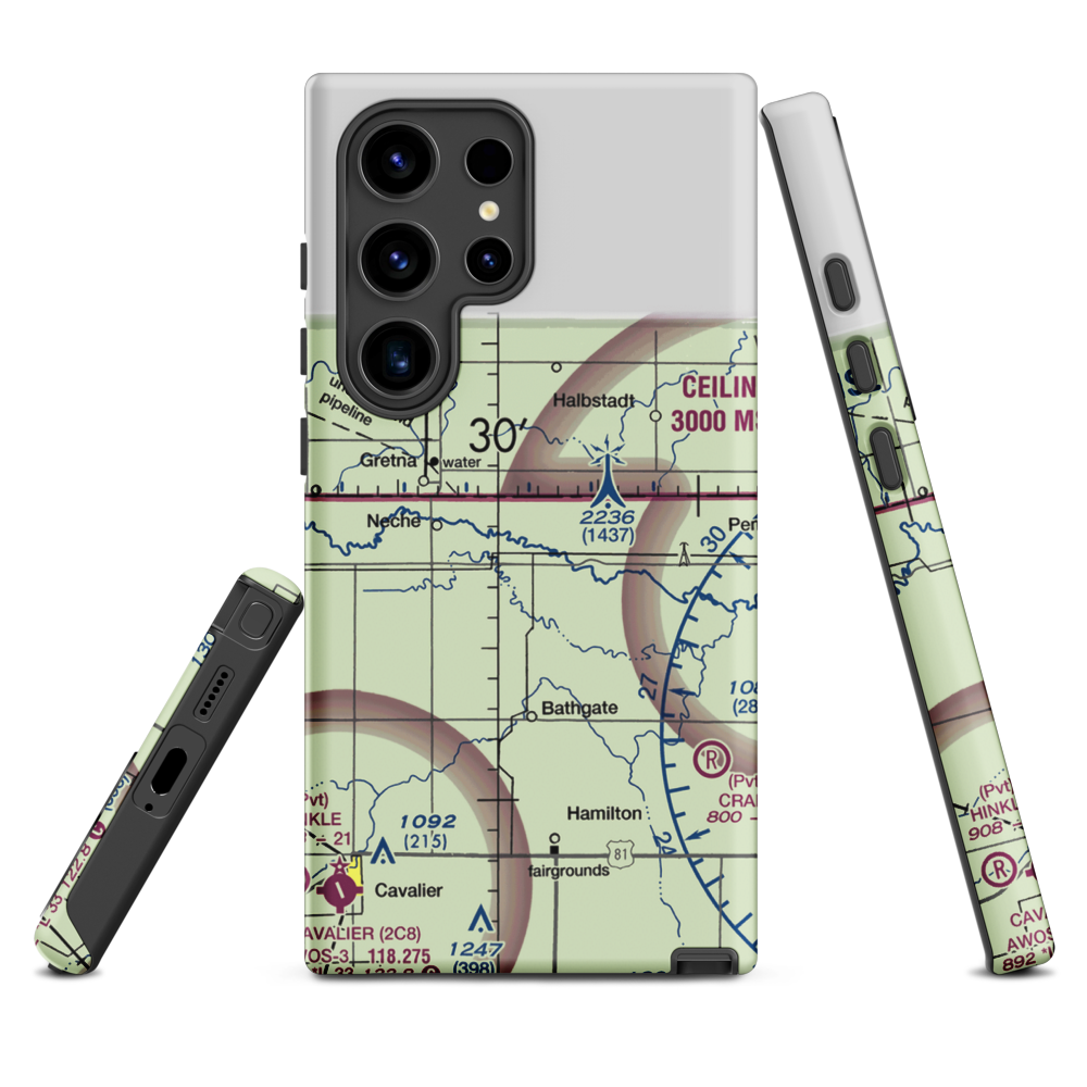 Horsley Airstrip (NA67) VFR Sectional Samsung Phone Case Samsung Galaxy S24 Ultra model shown