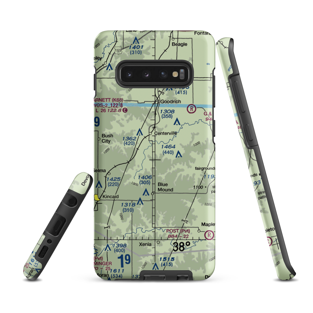 Horttor Airport (SN26) VFR Sectional Samsung Phone Case Samsung Galaxy S10 Plus model shown