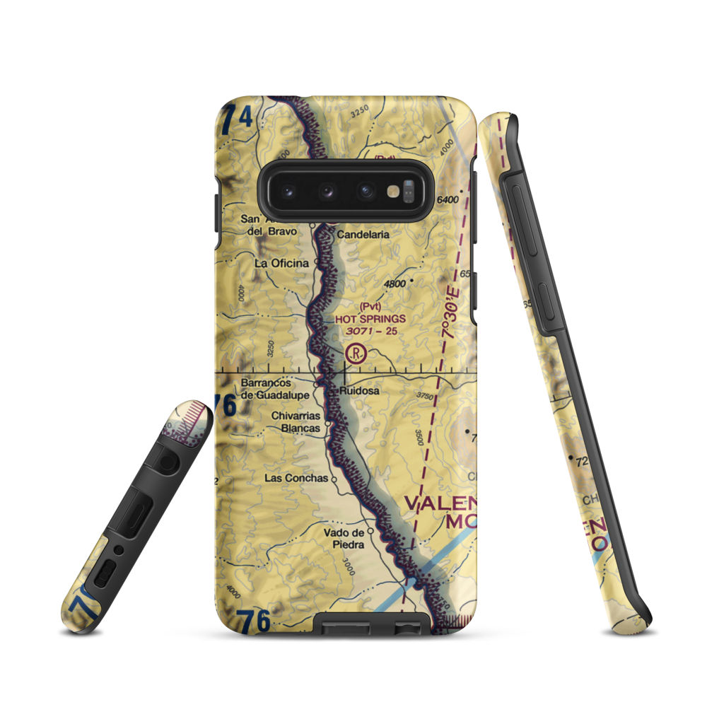 Hot Springs Airport (3TE4) VFR Sectional Samsung Phone Case Samsung Galaxy S10 model shown