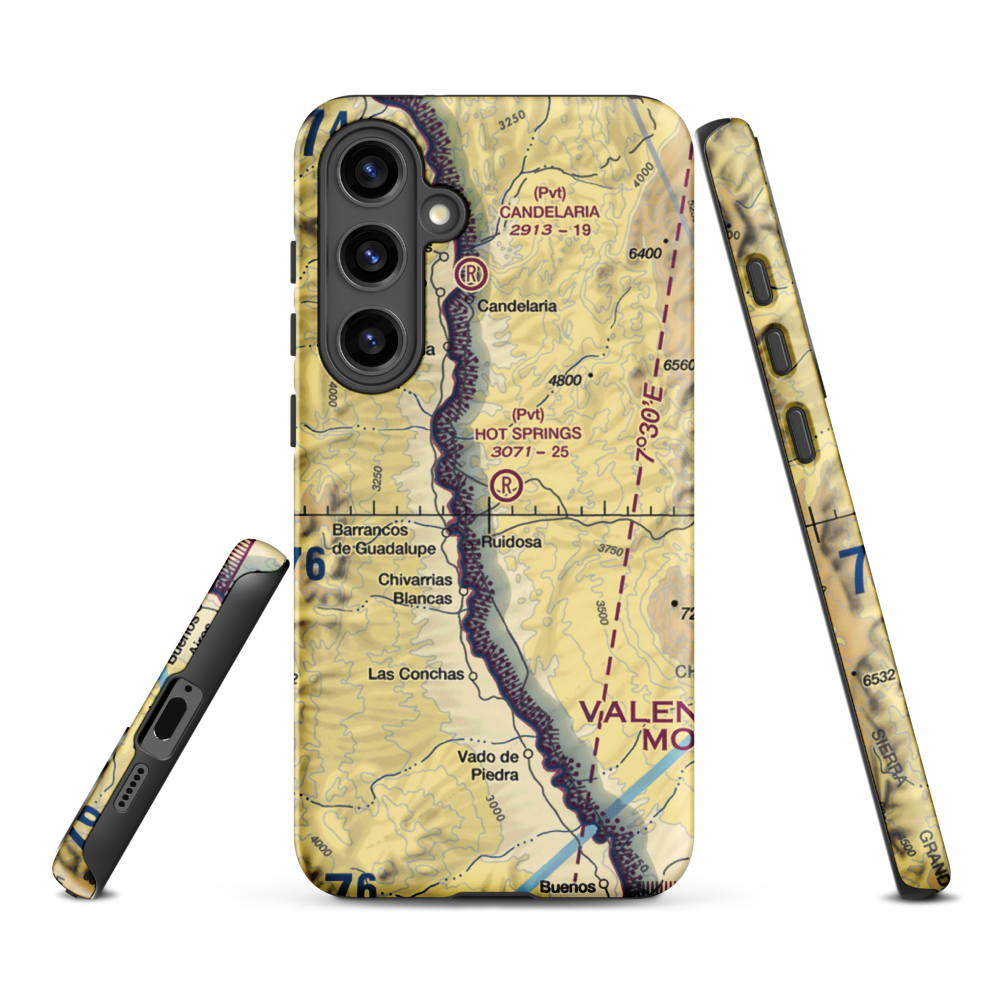 Hot Springs Airport (3TE4) VFR Sectional Samsung Phone Case Samsung Galaxy S24 Plus model shown