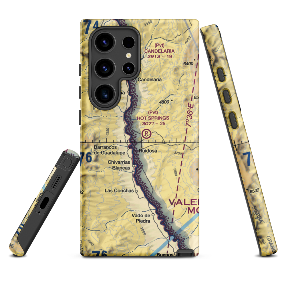 Hot Springs Airport (3TE4) VFR Sectional Samsung Phone Case Samsung Galaxy S24 Ultra model shown