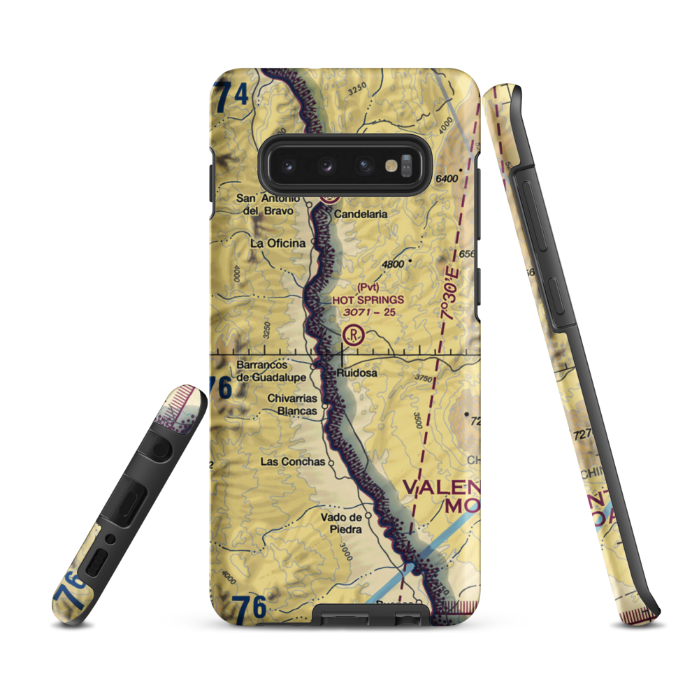 Hot Springs Airport (3TE4) VFR Sectional Samsung Phone Case Samsung Galaxy S10 Plus model shown
