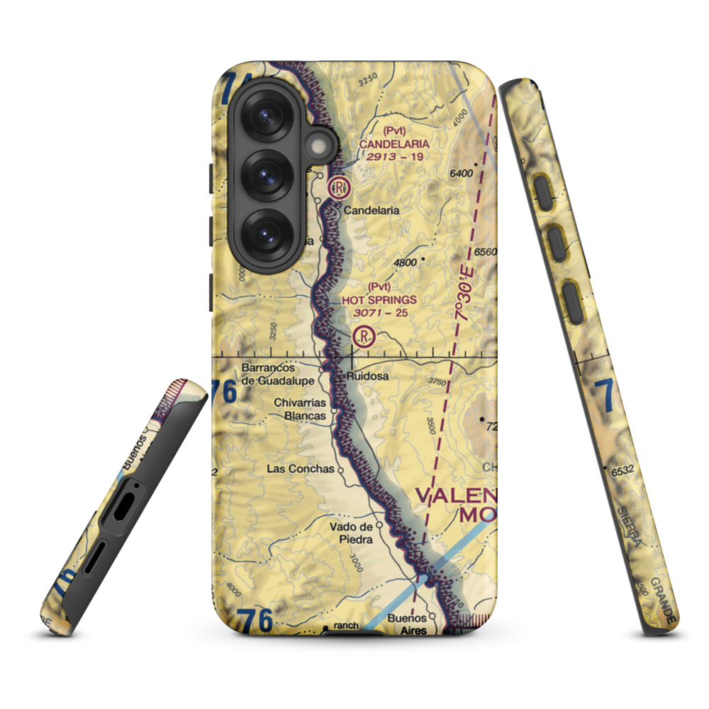 Hot Springs Airport (3TE4) VFR Sectional Samsung Phone Case Samsung Galaxy S25 Plus model shown