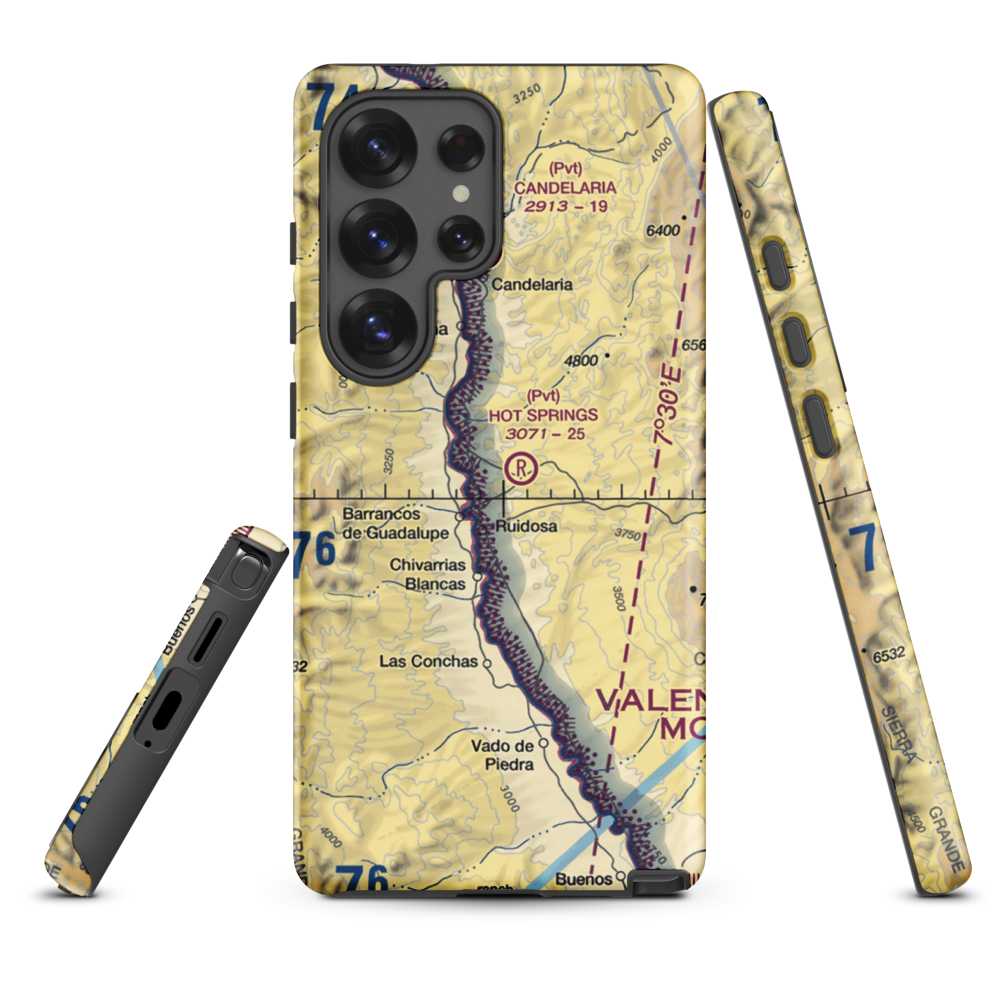 Hot Springs Airport (3TE4) VFR Sectional Samsung Phone Case Samsung Galaxy S25 Ultra model shown