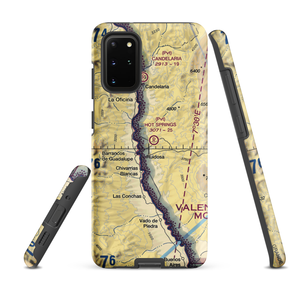 Hot Springs Airport (3TE4) VFR Sectional Samsung Phone Case Samsung Galaxy S20 Plus model shown