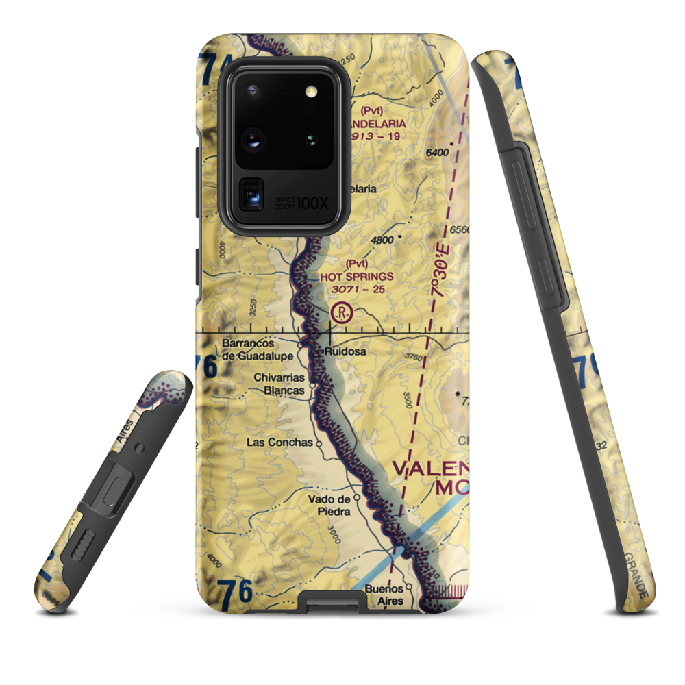 Hot Springs Airport (3TE4) VFR Sectional Samsung Phone Case Samsung Galaxy S20 Ultra model shown