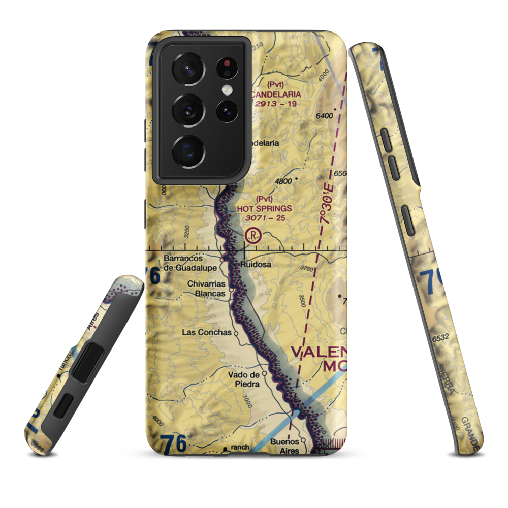 Hot Springs Airport (3TE4) VFR Sectional Samsung Phone Case Samsung Galaxy S21 Ultra model shown