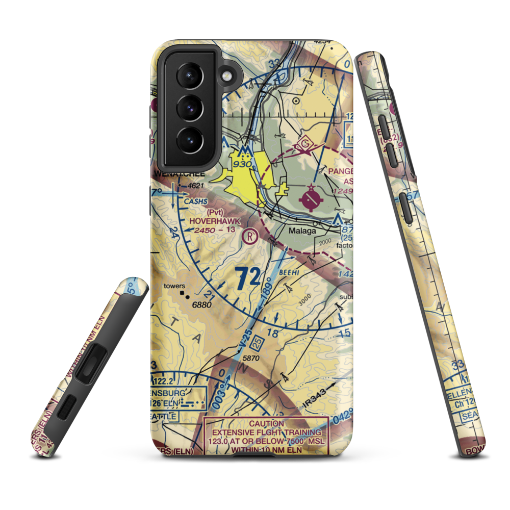 Hoverhawk Ranch Airport (WN17) VFR Sectional Samsung Phone Case Samsung Galaxy S21 Plus model shown