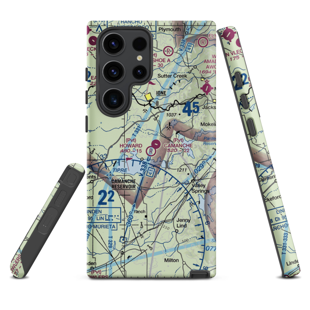 Howard /Private/ Airport (5CA8) VFR Sectional Samsung Phone Case Samsung Galaxy S23 Ultra model shown