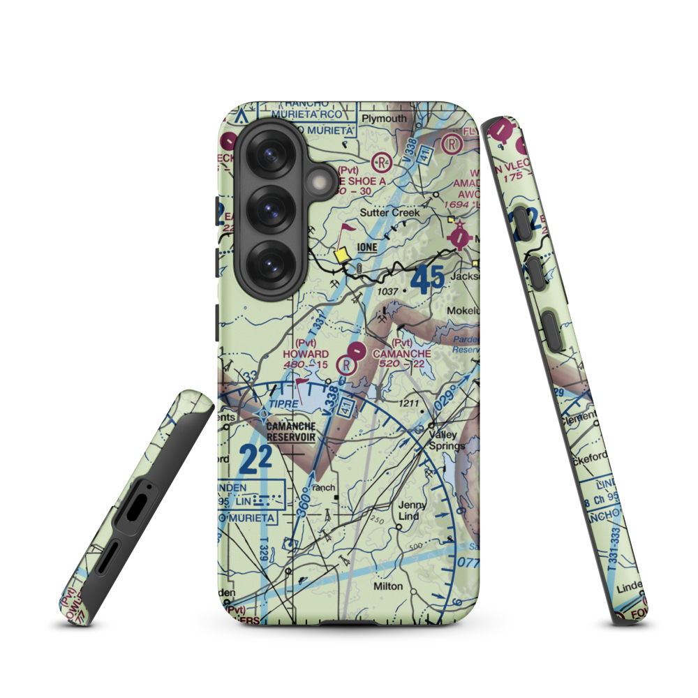 Howard /Private/ Airport (5CA8) VFR Sectional Samsung Phone Case Samsung Galaxy S25 model shown