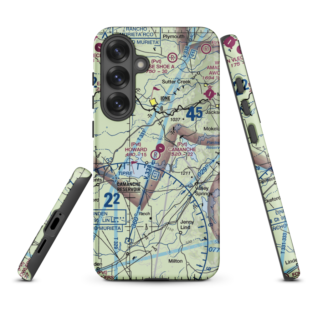 Howard /Private/ Airport (5CA8) VFR Sectional Samsung Phone Case Samsung Galaxy S25 Plus model shown