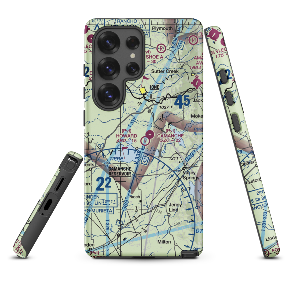 Howard /Private/ Airport (5CA8) VFR Sectional Samsung Phone Case Samsung Galaxy S25 Ultra model shown