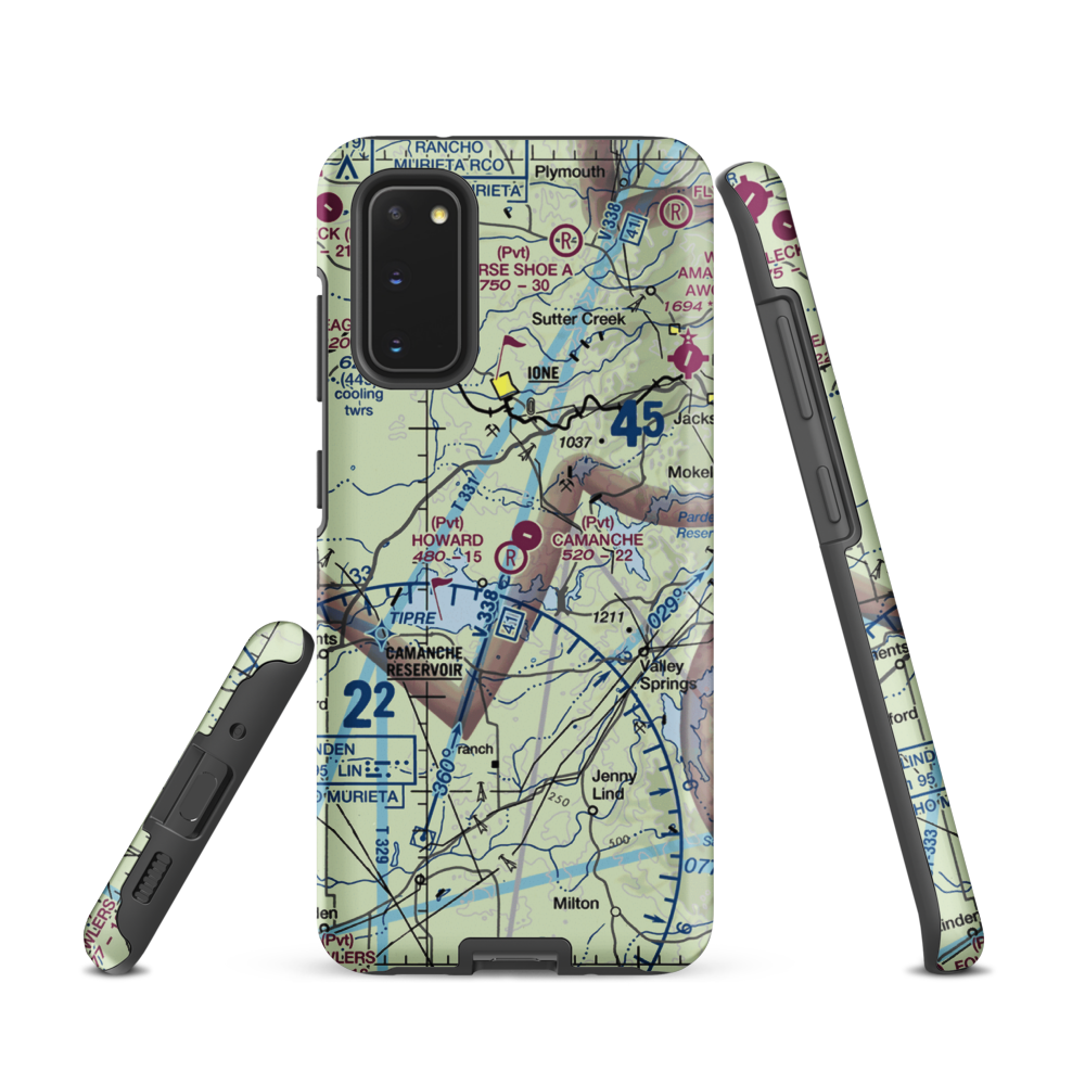Howard /Private/ Airport (5CA8) VFR Sectional Samsung Phone Case Samsung Galaxy S20 model shown