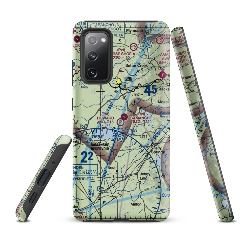Howard /Private/ Airport (5CA8) VFR Sectional Samsung Phone Case Samsung Galaxy S20 FE model shown