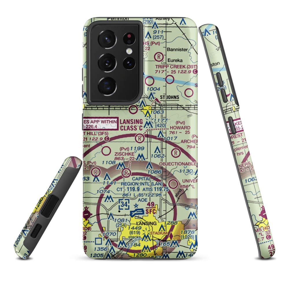 Howard Airfield (25MI) VFR Sectional Samsung Phone Case Samsung Galaxy S21 Ultra model shown