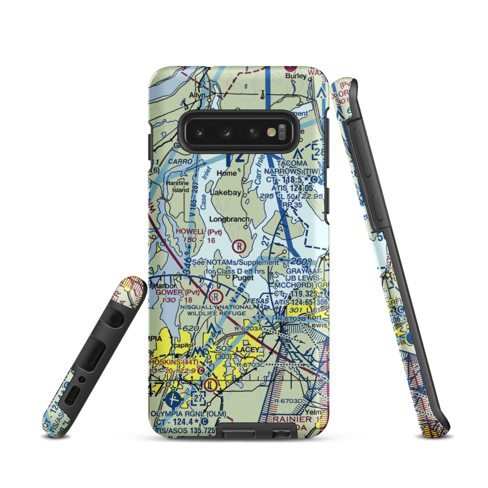 Howell Airport (00WA) VFR Sectional Samsung Phone Case Samsung Galaxy S10 model shown