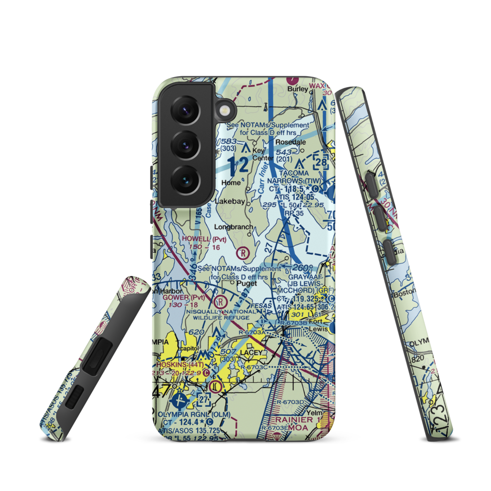 Howell Airport (00WA) VFR Sectional Samsung Phone Case Samsung Galaxy S22 model shown