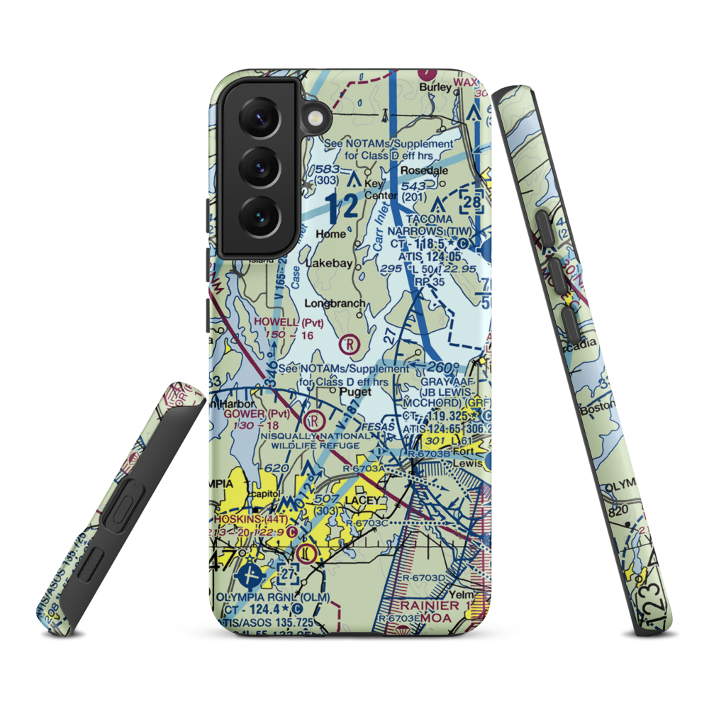 Howell Airport (00WA) VFR Sectional Samsung Phone Case Samsung Galaxy S22 Plus model shown