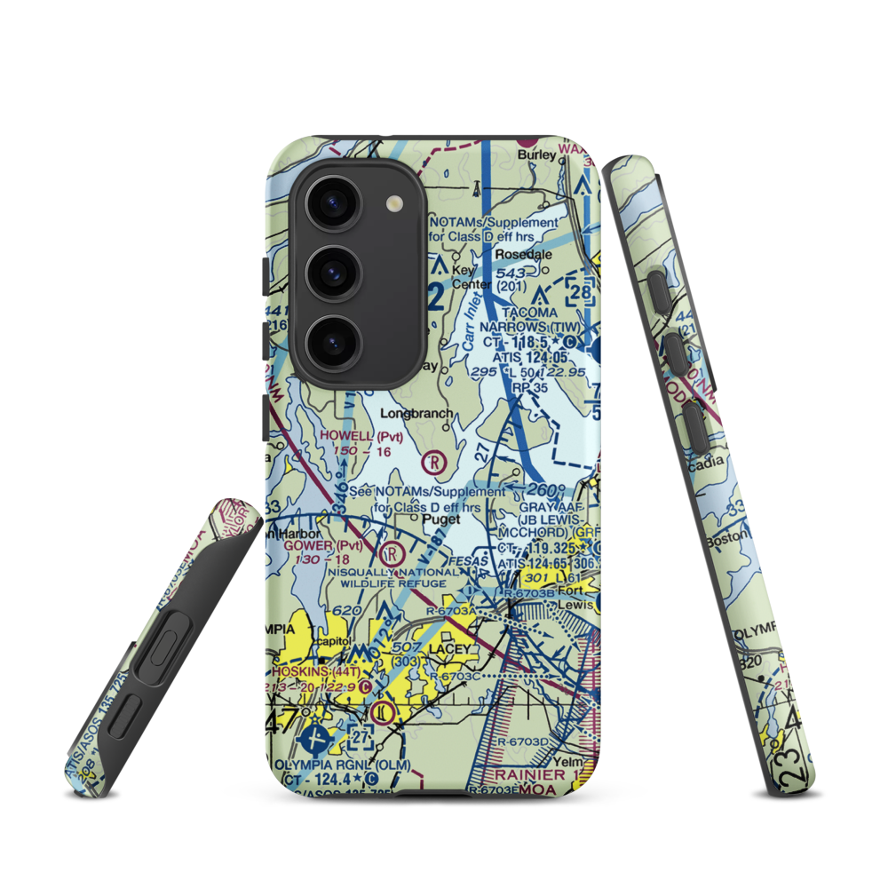 Howell Airport (00WA) VFR Sectional Samsung Phone Case Samsung Galaxy S23 model shown