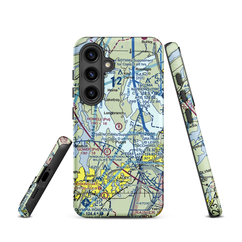 Howell Airport (00WA) VFR Sectional Samsung Phone Case Samsung Galaxy S24 model shown