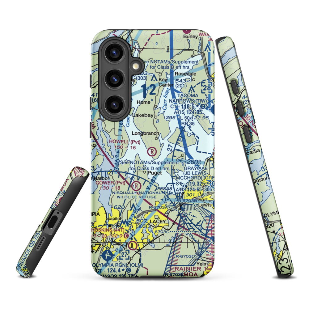 Howell Airport (00WA) VFR Sectional Samsung Phone Case Samsung Galaxy S24 Plus model shown