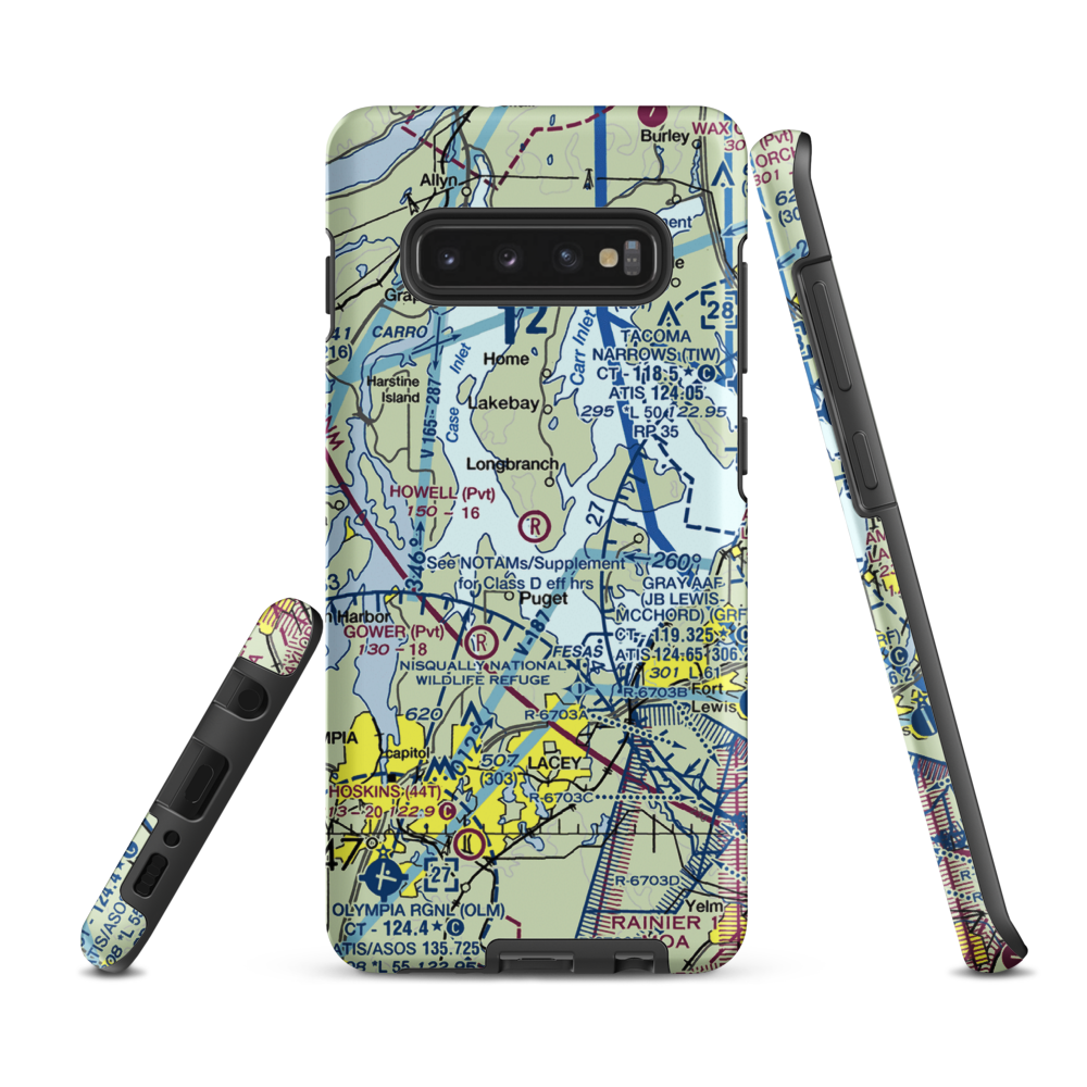 Howell Airport (00WA) VFR Sectional Samsung Phone Case Samsung Galaxy S10 Plus model shown