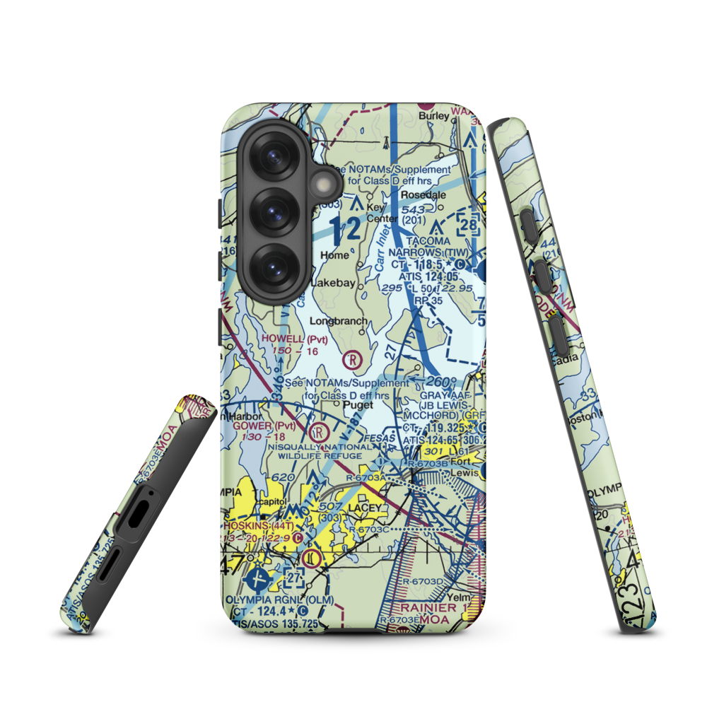Howell Airport (00WA) VFR Sectional Samsung Phone Case Samsung Galaxy S25 model shown