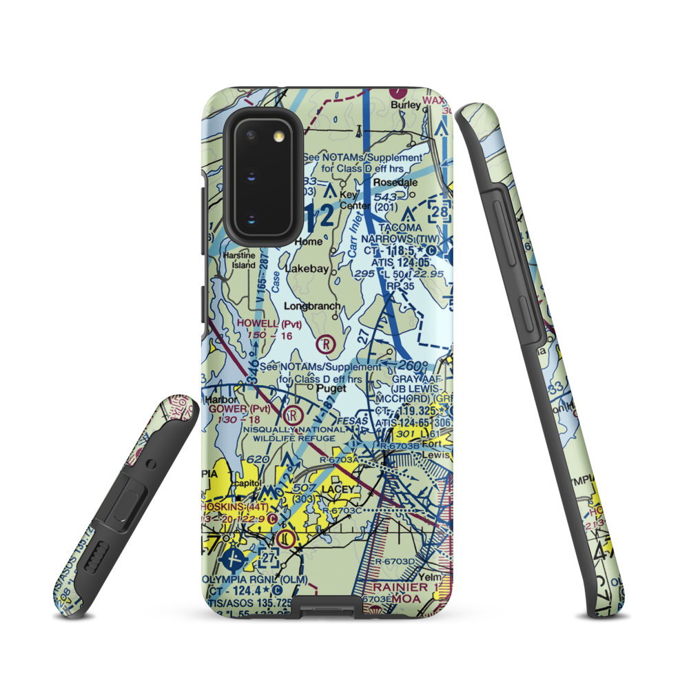 Howell Airport (00WA) VFR Sectional Samsung Phone Case Samsung Galaxy S20 model shown