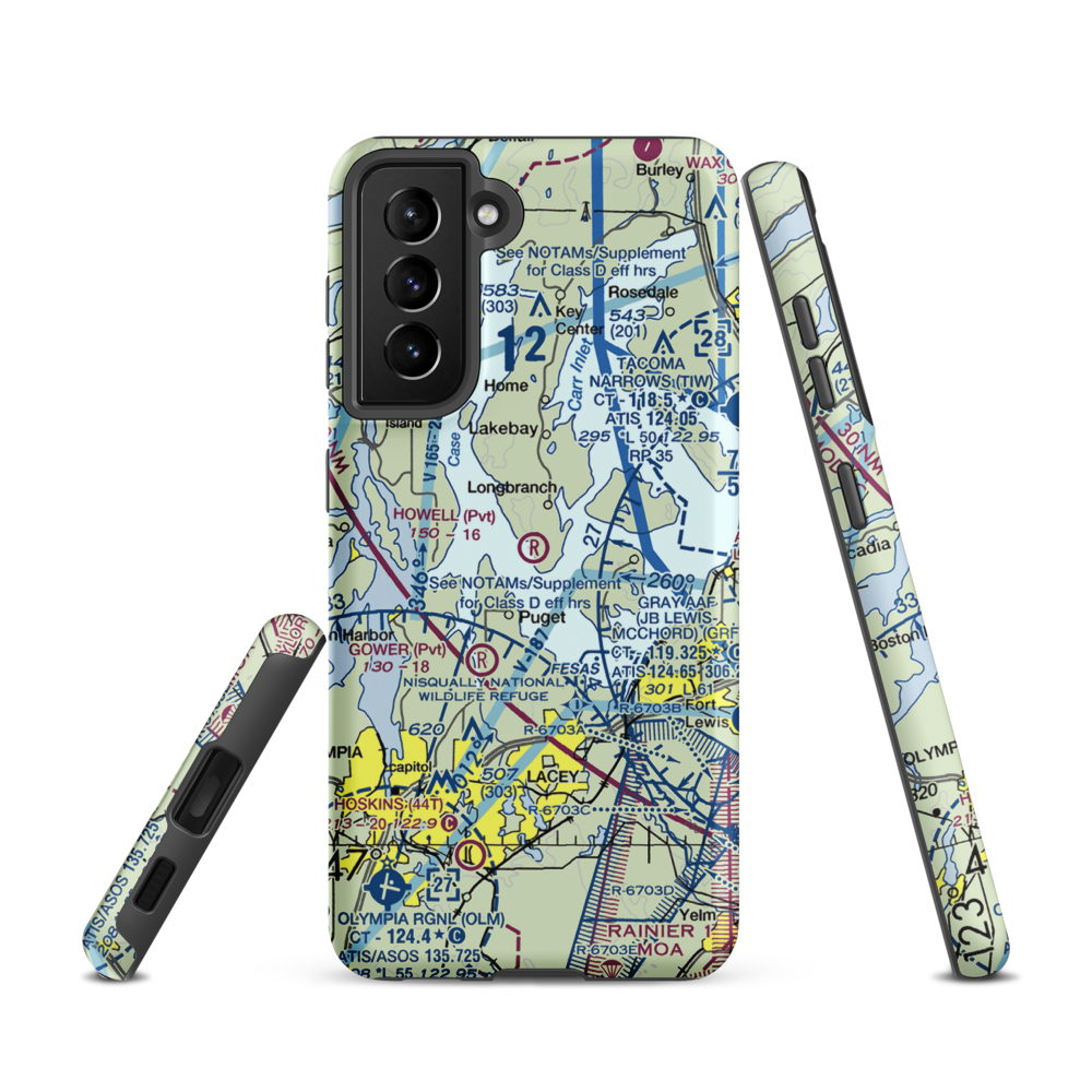 Howell Airport (00WA) VFR Sectional Samsung Phone Case Samsung Galaxy S21 model shown