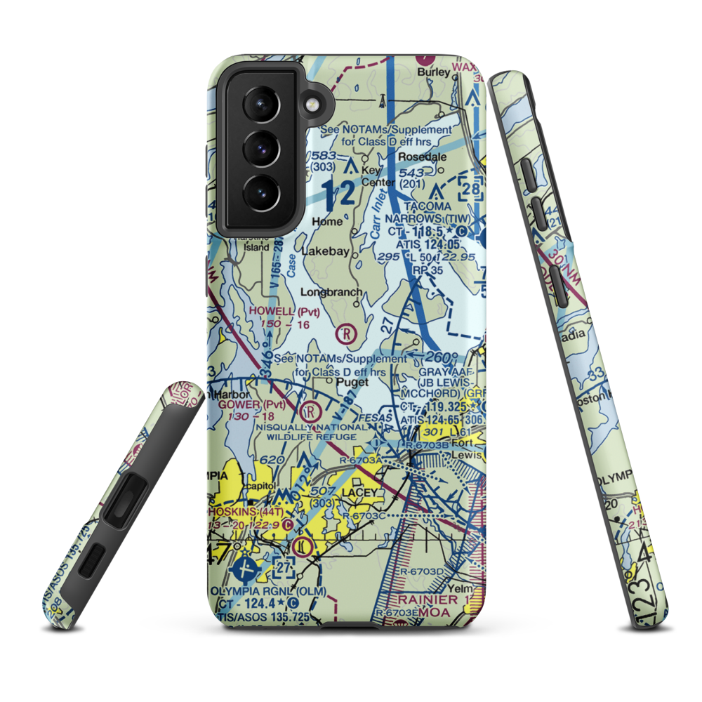 Howell Airport (00WA) VFR Sectional Samsung Phone Case Samsung Galaxy S21 Plus model shown