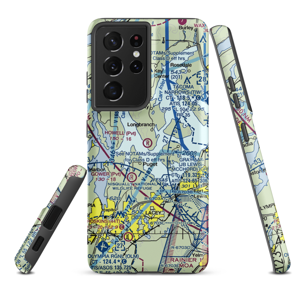 Howell Airport (00WA) VFR Sectional Samsung Phone Case Samsung Galaxy S21 Ultra model shown