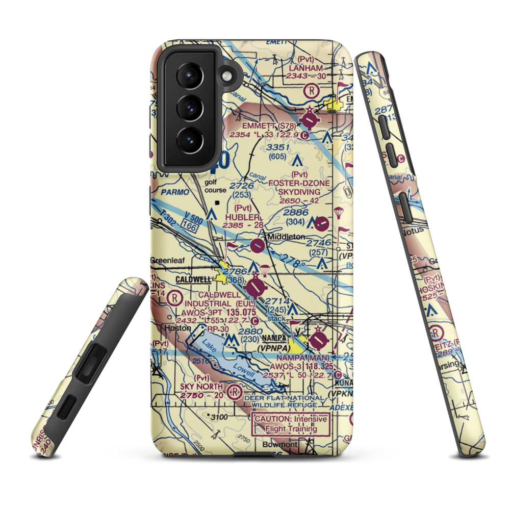 Hubler Field (ID00) VFR Sectional Samsung Phone Case Samsung Galaxy S21 Plus model shown