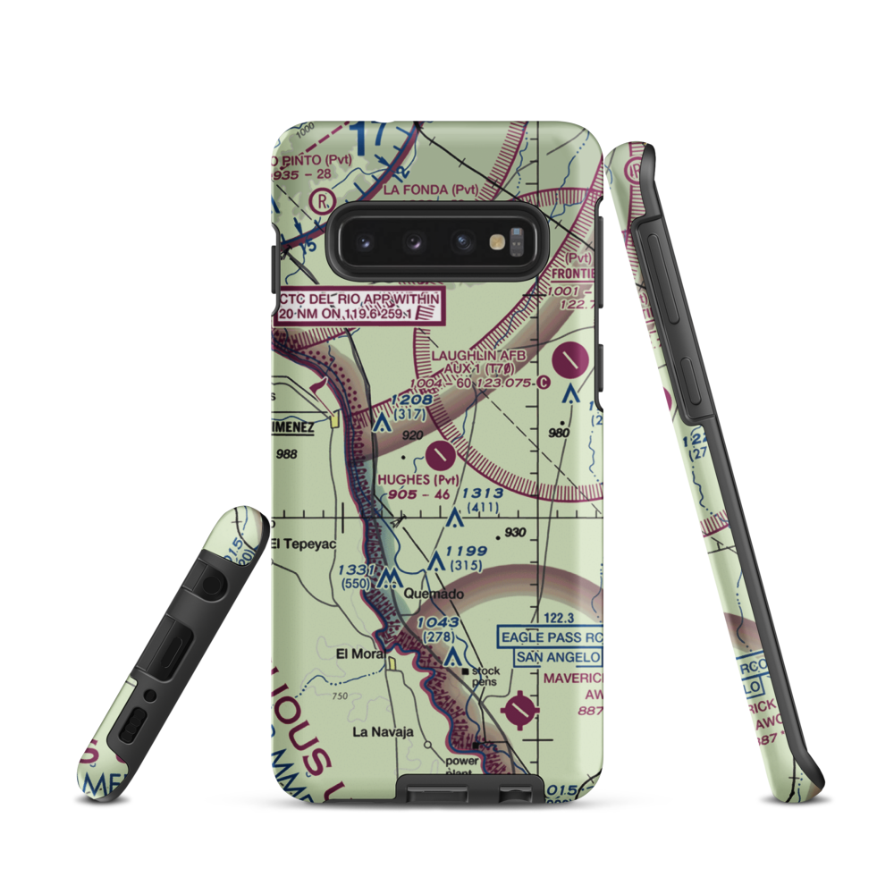 Hughes Ranch Airport (50XS) VFR Sectional Samsung Phone Case Samsung Galaxy S10 model shown