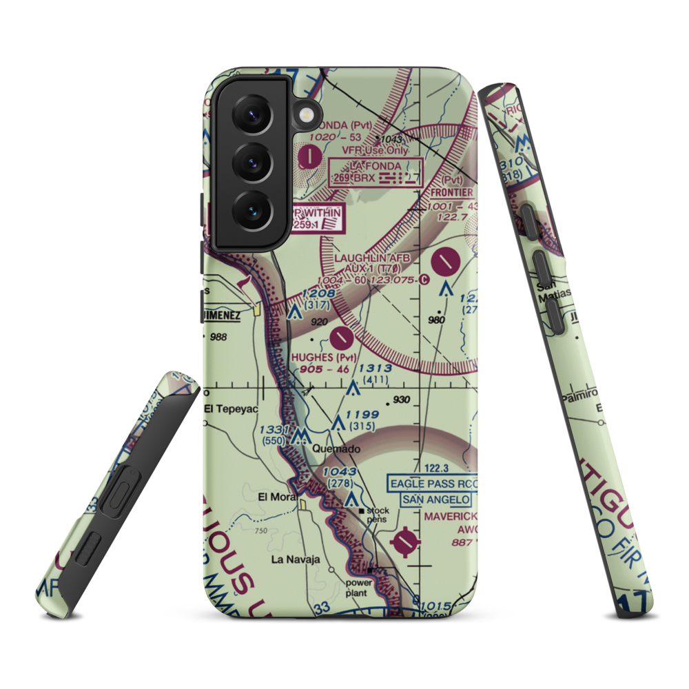 Hughes Ranch Airport (50XS) VFR Sectional Samsung Phone Case Samsung Galaxy S22 Plus model shown