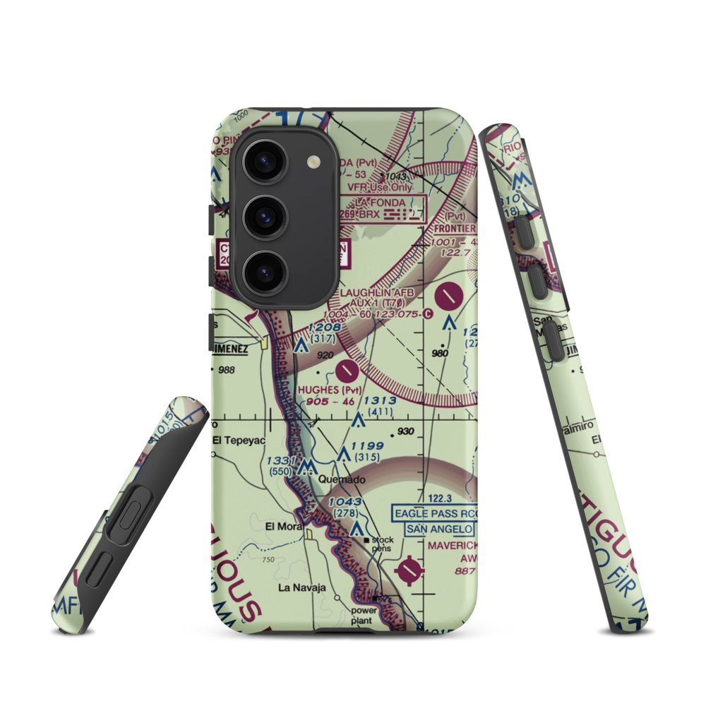 Hughes Ranch Airport (50XS) VFR Sectional Samsung Phone Case Samsung Galaxy S23 model shown