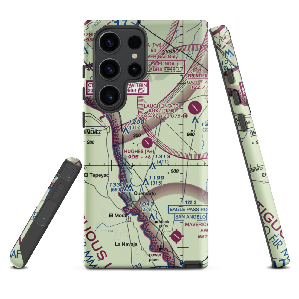 Hughes Ranch Airport (50XS) VFR Sectional Samsung Phone Case Samsung Galaxy S23 Ultra model shown
