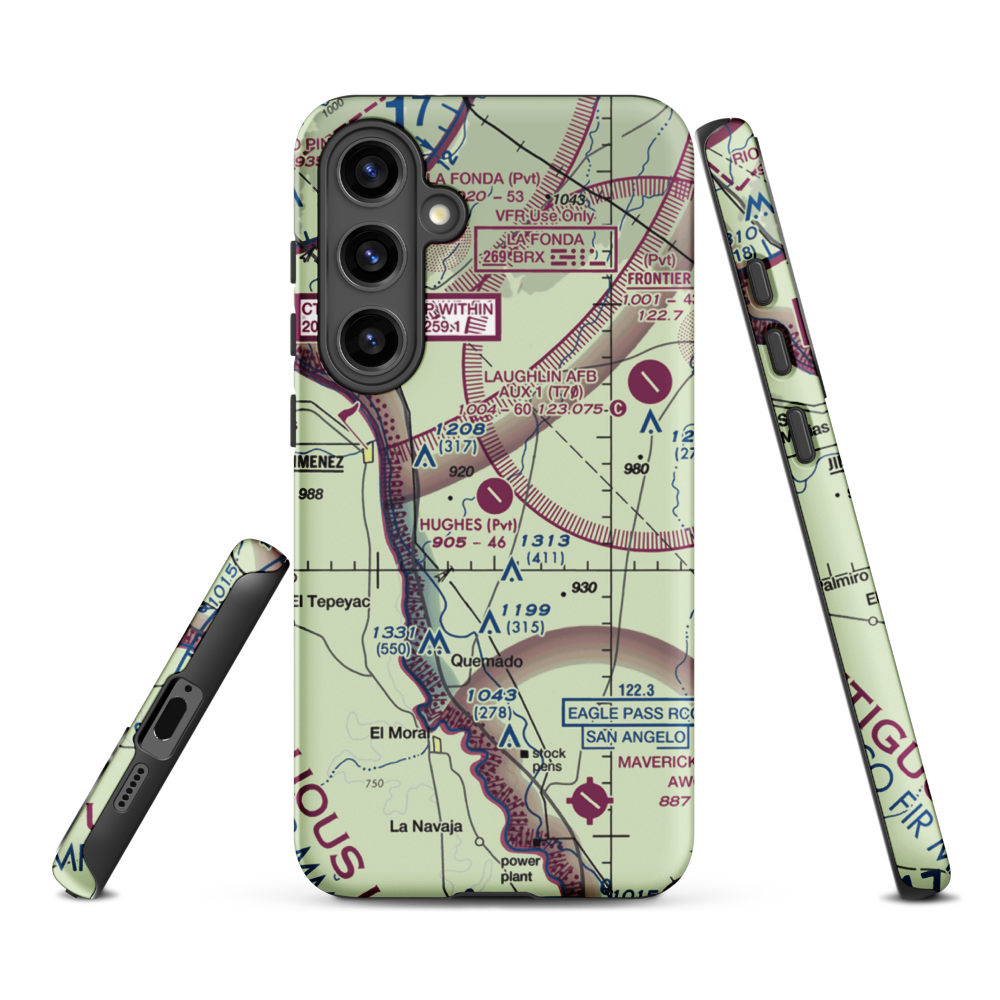 Hughes Ranch Airport (50XS) VFR Sectional Samsung Phone Case Samsung Galaxy S24 Plus model shown