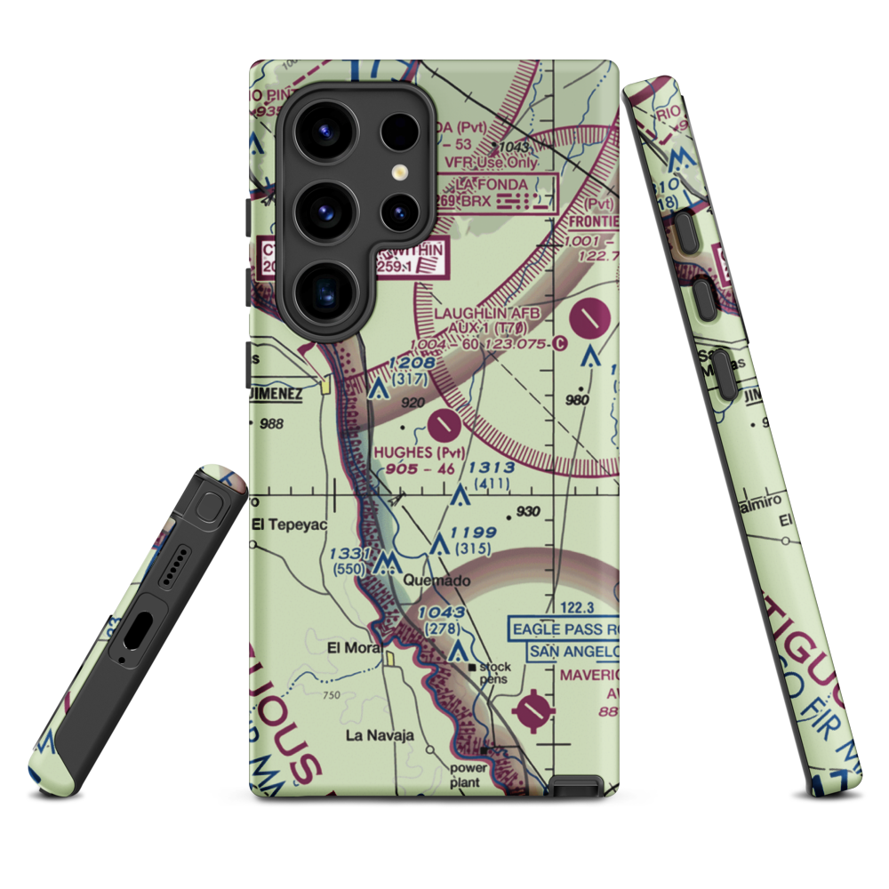 Hughes Ranch Airport (50XS) VFR Sectional Samsung Phone Case Samsung Galaxy S24 Ultra model shown